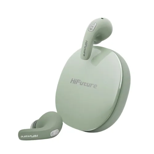 Słuchawki bezprzewodowe HiFuture FlyBuds4 Dokanałowe Bluetooth 5.4 Funkcje AI z tłumaczeniem ponad 130 języków Zielony