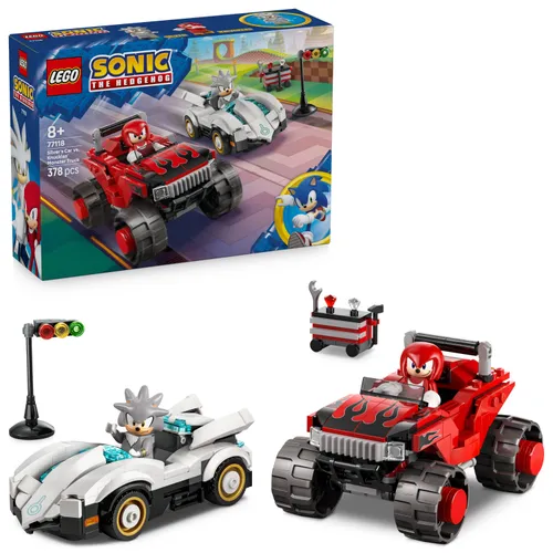 LEGO 77118 Sonic the Hedgehog Silver w samochodzie kontra Knuckles w monster trucku
