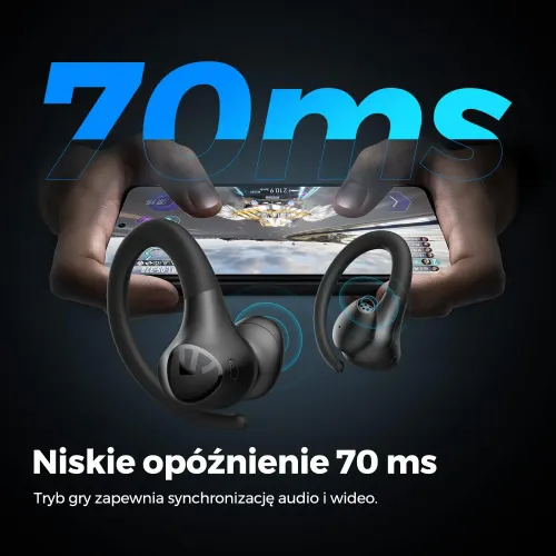 Słuchawki bezprzewodowe Soundpeats Wings2 Dokanałowe Bluetooth 5.3 Czarny