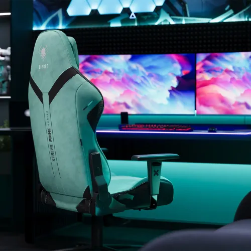 Fotel Diablo Chairs X.One Prime,Normal Size, Mystic Mint Gamingowy Do 140kg Tkanina Miętowy