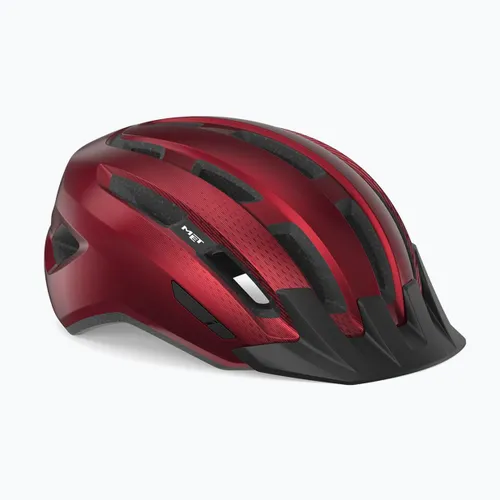 Kask rowerowy MET Downtown red glossy