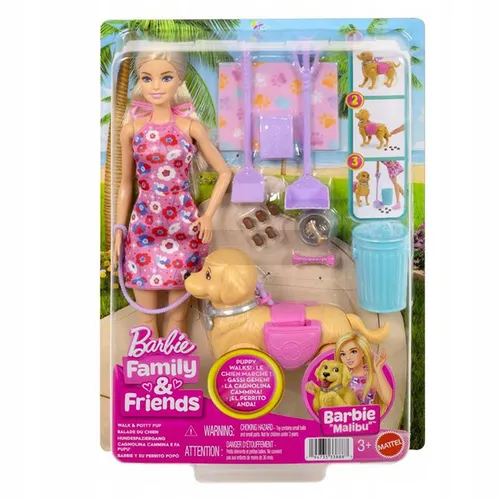 LALKA BARBIE MALIBU SPACER Z PIESKIEM CZYŚCIOSZKIEM zestaw dla dzieci +3 JJB46
