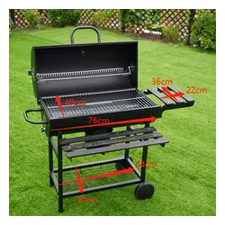 Grill węglowy VELACO VL03-BLACK Czarny