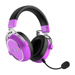 Słuchawki bezprzewodowe z mikrofonem Hator Hypergang 3 Wireless ESH52 ANC Nauszne Fioletowy