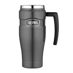 Podróżny kubek z uchwytem 470 ml Thermos Stainless King - gun metal