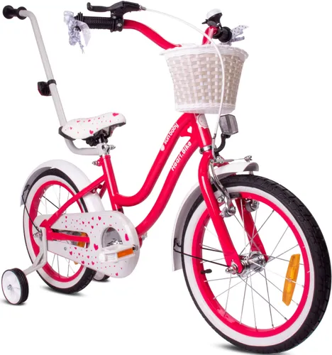 Rower dziecięcy SUN BABY Heart Bike 14 cali dla dziewczynki Malinowy