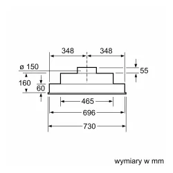 Okap Siemens LB75566 Srebrny