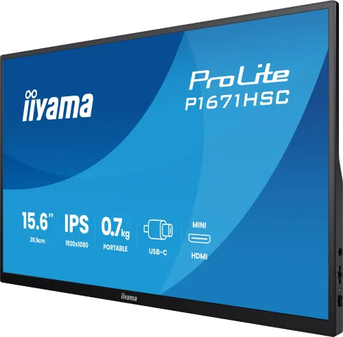 Monitor iiyama ProLite P1671HSC-B1 15,6" IPS Full HD 60Hz 3ms Przenośny