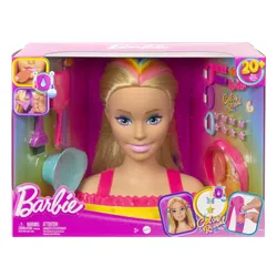 Barbie kafa şekillendirme neon gökkuşağı sarı saç