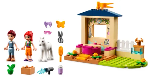 LEGO 41696 Friends Kąpiel dla kucyków w stajni