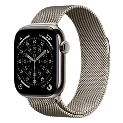 Apple Watch 11 GPS + Cellular 42mm koperta z tytanu (naturalny) + bransoleta mediolańska (naturalny)