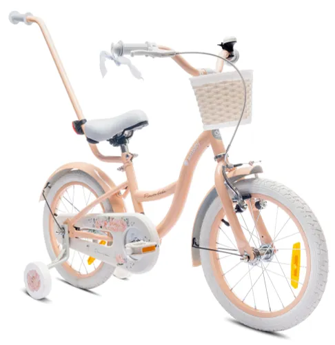 Rower dziecięcy SUN BABY Flower Bike 16 cali dla dziewczynki Morelowy