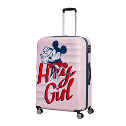 Walizka duża American Tourister Wavebreaker Disney - Minnie darling pink