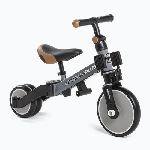 Rowerek biegowy trójkołowy Milly Mally 4w1 Optimus Plus grey