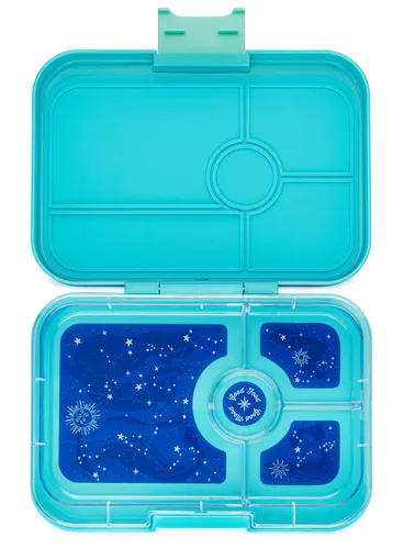 XL Yumbox Tapas 4 öğle yemeği kutusu-antibes blue / zodiac tray