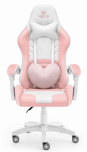 Fotel gamingowy HELL'S CHAIR Rainbow 2.0 Różowo-Biały