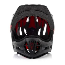 Kask rowerowy full-face METEOR Lupus S 48-52 cm czarny/czerwony