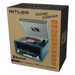 Gramofon MUSE MT-112 NB Bluetooth USB Niebieski