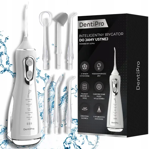 Irygator do zębów ALPHA DentiPro SWF-01 Biały