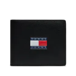 Большой мужской кошелек Tommy Jeans TJM Heritage Leather Cc &amp; Coin Am0am12086 Black BDS