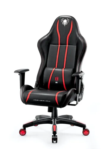 Fotel Diablo Chairs X-One 2.0 Normal Size Gamingowy do 160kg Skóra ECO Tkanina Czarno-czerwony