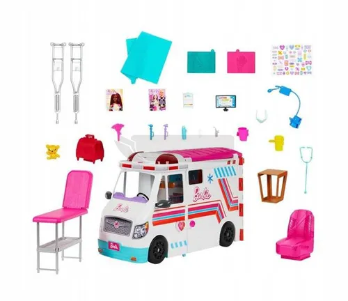 MATTEL BARBIE KARETKA MOBILNA gabinet lekarski HKT79