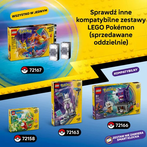 LEGO 72167 Pokémon SMART Play Charizard kontra Jolteon — ostateczna bitwa