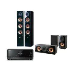 Yamaha MusicCast RX-V4A Cinema System Black, Pure Acoustics NOVA 8, NOVA 6 Black