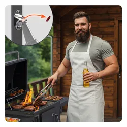 Grill węglowy Berdsen BD-892 ogrodowy komin żeliwny ruszt termometr + pokrowiec