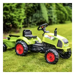 Falk Traktorek Claas Zielony na Pedały Klakson Przyczepa 2-5 lat