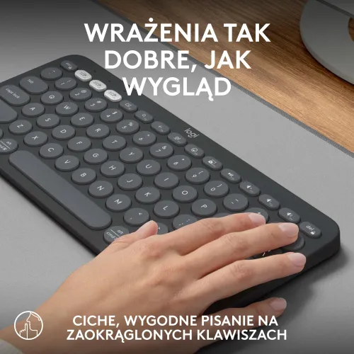 Klawiatura membranowa Logitech Pebble Keys 2 K380s - grafitowy