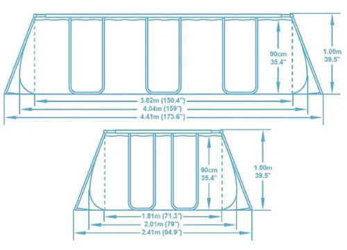 Basen BESTWAY Power Steel 53383 404 x 201 x 100 cm 6478L