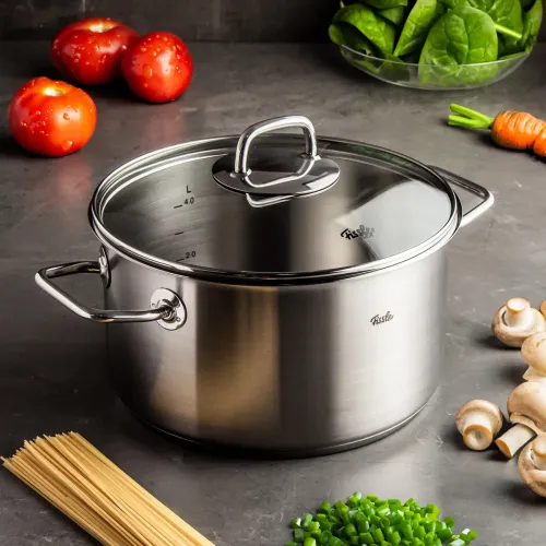 FISSLER Viseo 5,7 l - garnek ze stali nierdzewnej ze szklaną pokrywką