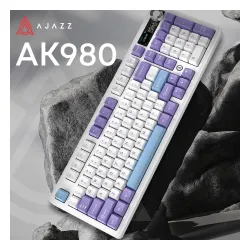 Klawiatura mechaniczna Ajazz AK980 V2 Gift Switch V2 Biało-Fioletowy