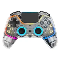 Pad Deltaco GAM-169-T do PS4 Bezprzewodowy transparent