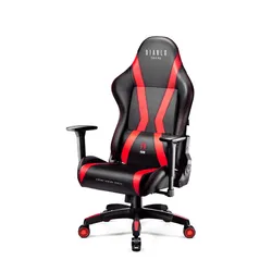 Fotel Diablo Chairs X-Horn 2.0 Normal Size Gamingowy do 160kg Skóra ECO Czarno-czerwony