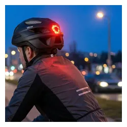 Kask rowerowy VAYOX Active VA0424BMM Czarny MTB z lampką (rozmiar M)