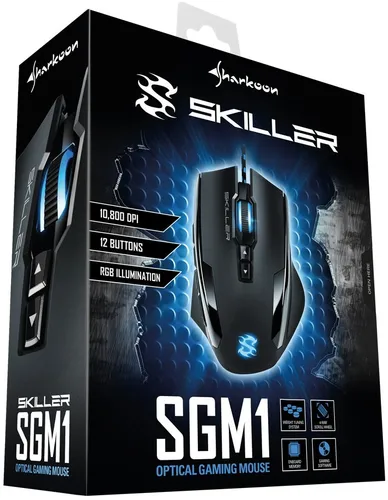 Myszka gamingowa Sharkoon Skiller SGM1 przewodowa 10800 dpi optyczna czarna