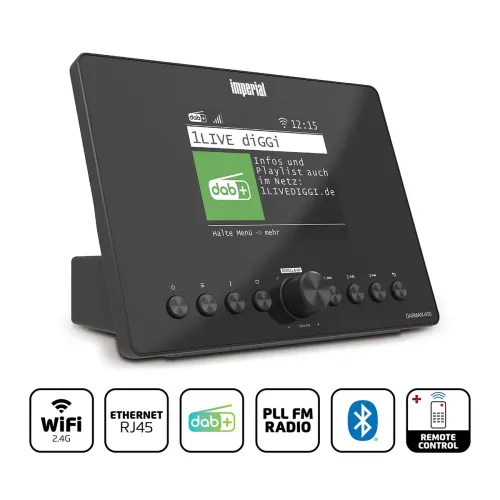 Radioodbiornik Imperial DABMAN i430 Radio FM DAB+ Internetowe Wi-Fi Bluetooth Czarny