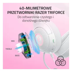 Słuchawki przewodowe z mikrofonem Razer Kraken Kitty V2 White Nauszne Biały