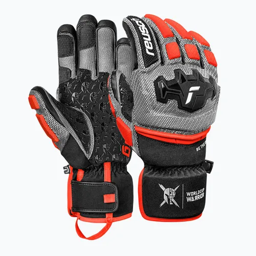 Rękawice narciarskie męskie Reusch Worldcup Warrior GS black/silver/fluo red