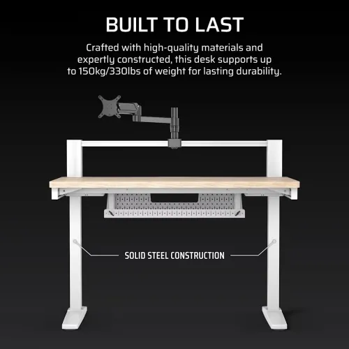 Biurko Corsair Platform:4 Standardowy 120cm Drewno bejcowane na kolor jasnej sosny