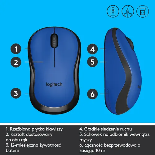 Myszka Logitech M220 Silent Niebieski