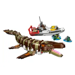 LEGO 76974 Jurassic World Misja na łodzi i model mozazaura