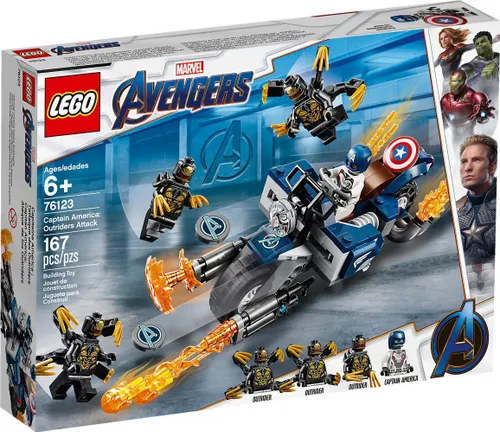 Конструктор Lego Marvel Капитан Америка: атака Outriders (76123)