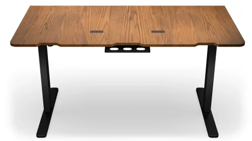 Biurko Endorfy Atlas L Electric Dark Wood 150cm Regulacja wysokości Ciemne drewno