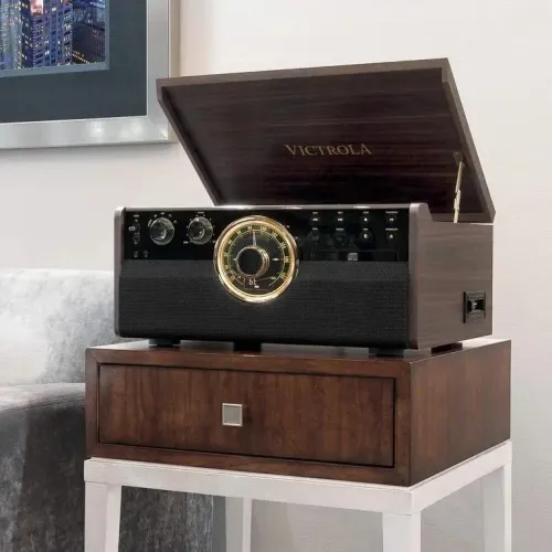 Gramofon Victrola VTA-270B-ESP-INT Półautomatyczny Napęd paskowy Bluetooth Brązowy