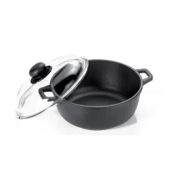 Garnek aluminiowy z pokrywką ANTIK ARS DELIZIA GIAVA CZARNY