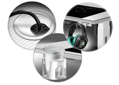 Biurko gamingowe COBRA Electra CRF16ELWH Biały