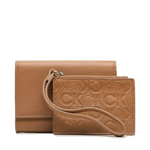 Маленький кошелек Calvin Klein Re-Lock Bifold &amp; Cardholder Sm K60k611092 Brown Sugar GQ4